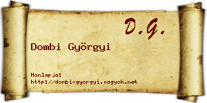 Dombi Györgyi névjegykártya