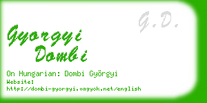 gyorgyi dombi business card
